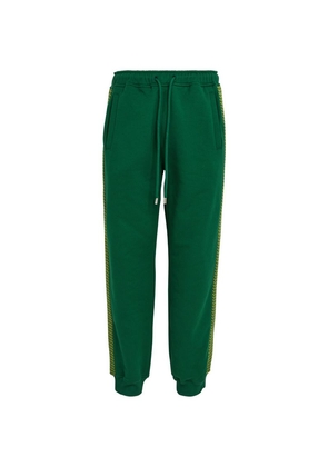 Lanvin Embroidered-Tape Curb Sweatpants