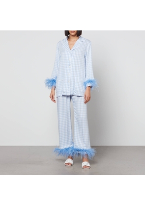 Sleeper Satin Party Pajama Set With Feathers - S