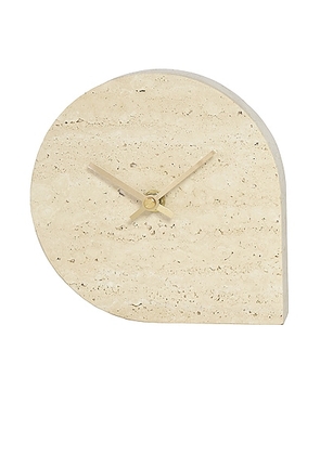 AYTM Stilla Clock in Travertine - Cream. Size all.