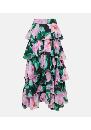 Alexandra Miro Cordelia floral tiered maxi skirt