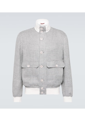Brunello Cucinelli Checked linen, wool and silk jacket