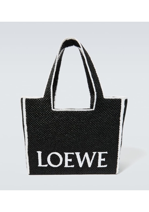 Loewe Large logo raffia tote bag