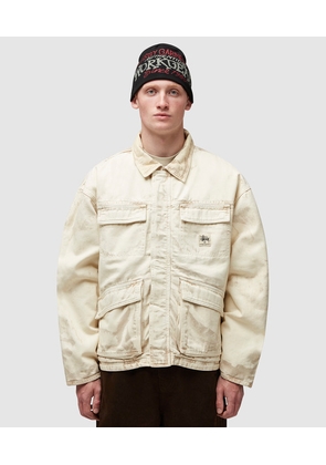 Distressed canvas shop jacket