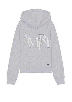 Amiri Staggered Hoodie in Heather Grey - Light Grey. Size L (also in ).