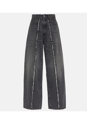 MM6 Maison Margiela Distressed wide-leg jeans