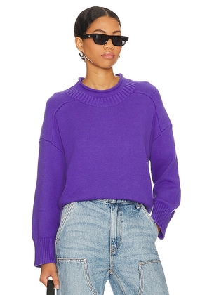 Central Park West Remi Roll Neck Sweater in Purple. Size XS.