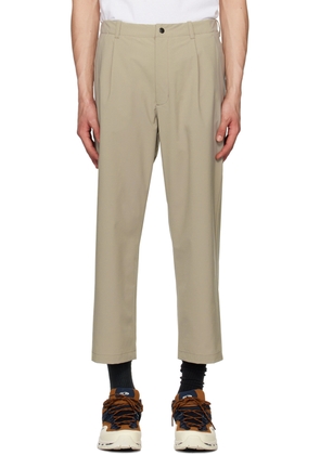Goldwin Khaki One Tuck Trousers