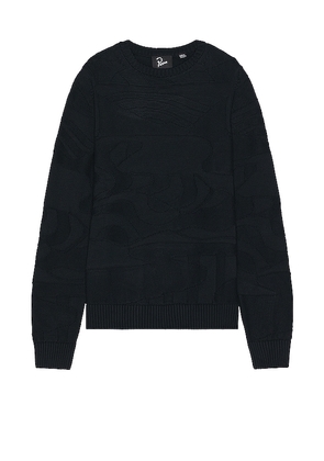 By Parra Landscaped Knitted Sweater in Navy. Size XL/1X.