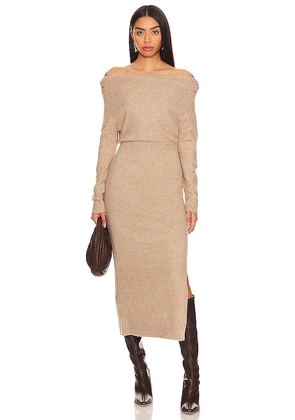 ASTR the Label Cora Sweater Dress in Taupe. Size S, M, L.