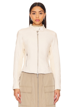 Free People x We The Free Max Moto Jacket in Ivory. Size M.