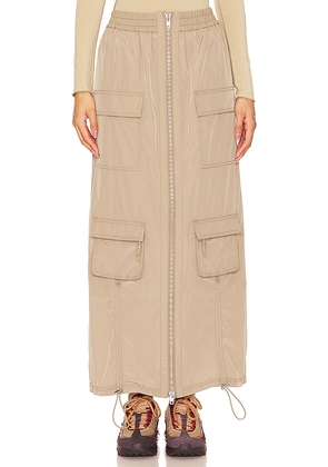 h:ours Emerson Maxi Skirt in Beige. Size XS, S, M, L, XL.