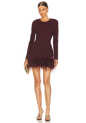 LAMARQUE Bahira Mini Dress in Burgundy. Size L, M, XL, XS, XXS.
