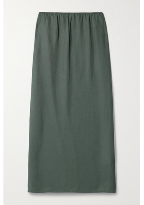 Tibi - Twill Midi Skirt - Green - xx small,x small,small,medium,large