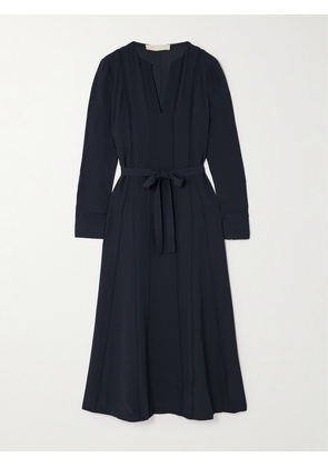 Ulla Johnson - Asilia Belted Crepe Midi Dress - Blue - US00,US0,US2,US4,US6,US8,US10,US12
