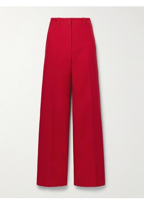 Valentino Garavani - Wool And Silk-blend Crepe Straight-leg Pants - Red - IT36,IT38,IT40,IT42,IT44,IT46,IT48,IT50