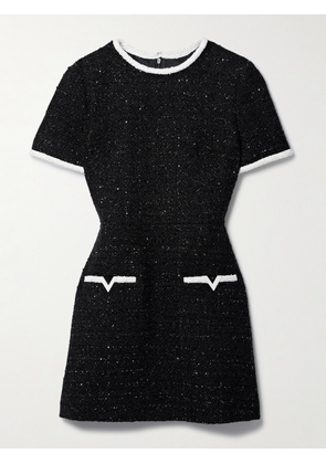 Valentino Garavani - Embellished Bouclé-tweed Mini Dress - Black - IT36,IT38,IT40,IT42,IT44,IT46,IT48