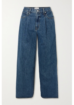 SLVRLAKE - + Net Sustain Abby Pleated High-rise Wide-leg Jeans - Blue - 23,24,25,26,27,28,29,30,31,32
