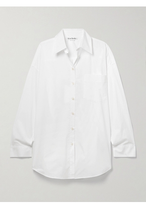 Acne Studios - Cotton-blend Poplin Shirt - White - EU 32,EU 34,EU 36,EU 38,EU 40,EU 42