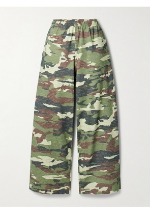 Acne Studios - Printed Organic Cotton-jersey Track Pants - Multi - xx small,x small,small,medium,large