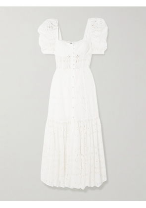 Charo Ruiz - Spiana Broderie Anglaise Cotton-blend Maxi Dress - White - x small,small,medium,large,x large