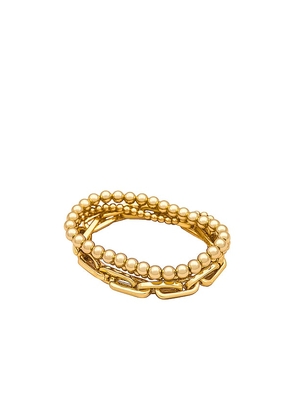 SHASHI Alexandria Bracelet in Metallic Gold.
