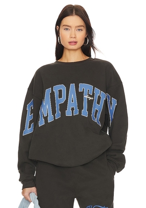 The Mayfair Group Ways To Show Empathy Crewneck in Charcoal. Size XS, M/L, L/XL.
