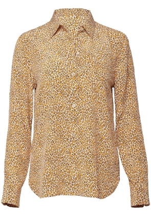 Equipment long-sleeve leopard silk shirt - Neutrals