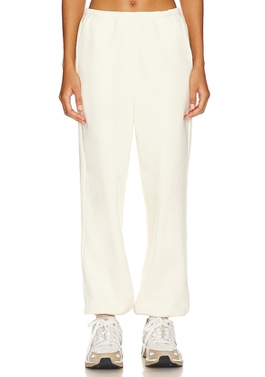 WellBeing + BeingWell Ayla Sweatpant in White. Size L, M, S, XL.