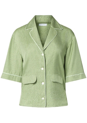 Equipment geometric-print short-sleeved shirt - Green