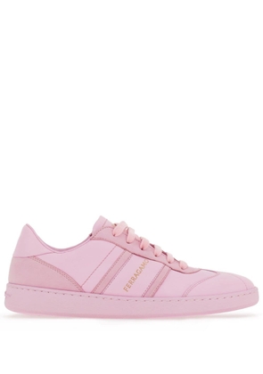 Ferragamo logo-print leather sneakers - Pink
