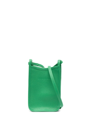 Longchamp debossed-logo shoulder bag - Green