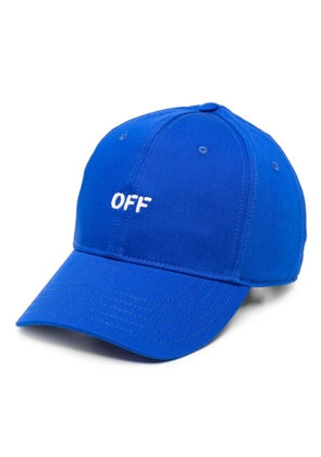 Off-White logo-embroidered baseball cap - Blue
