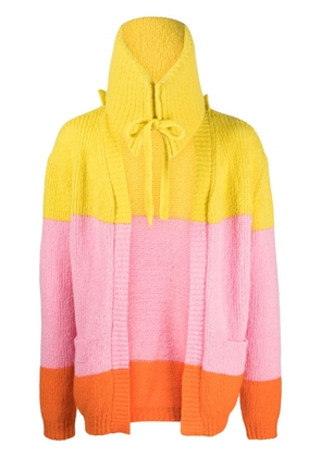 Walter Van Beirendonck colour-block chunky-knit cardigan - Multicolour