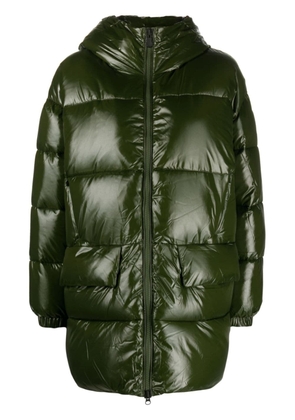 Save The Duck Kesha logo-patch padded coat - Green