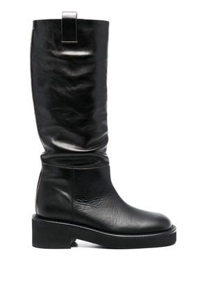 MM6 Maison Margiela knee-length leather boots - Black