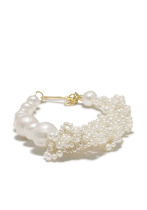 Completedworks recycled silver Cove freshwater pearl bracelet - White