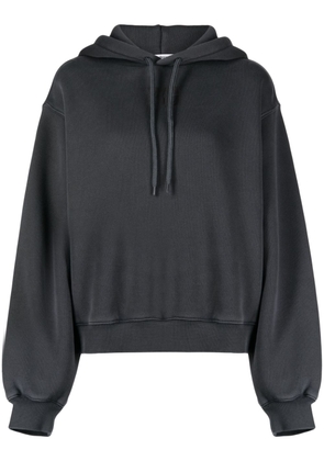 Alexander Wang logo-embroidered jersey hoodie - Grey