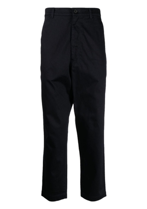 Comme des Garçons Homme high-waisted cropped drop-crotch trousers - Blue