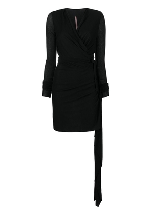 Rick Owens Lilies asymmetric v-neck dress - Black