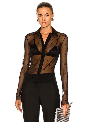 Givenchy Transparent 4G Shirt Blouse in Black - Black. Size 38 (also in ).