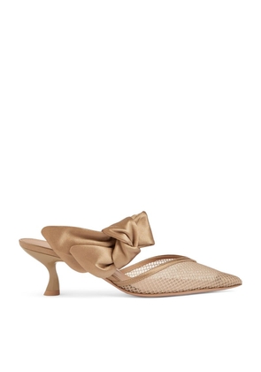Malone Souliers Satin And Mesh Marie Mules 45