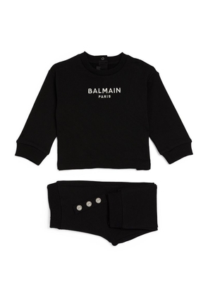 Balmain Kids Logo Sweatshirt And Sweatpants Set (6-36 Months)