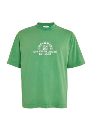 Off-White Cotton Logo Print T-Shirt