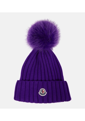 Moncler Ribbed-knit wool beanie