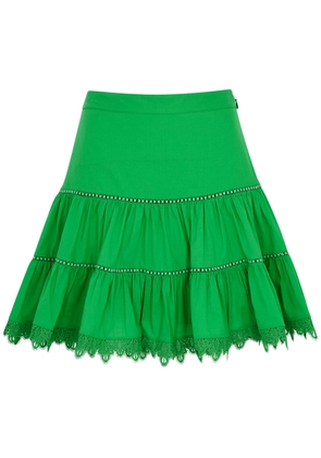 Charo Ruiz Argy Cotton-blend Mini Skirt - Green - S