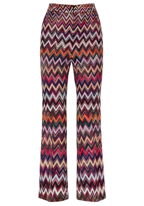 Missoni Zigzag-intarsia Fine-knit Trousers - Multicoloured - 40 (UK 8 / S)
