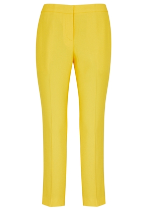 Alexander Mcqueen Cropped Tapered Trousers - Yellow - 8