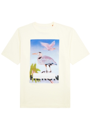 Heron Preston Censored Heron Printed Cotton T-shirt - Ivory