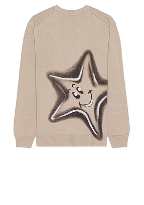 thisisneverthat Star Knit Sweater in Beige - Beige. Size M (also in S).