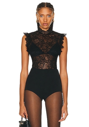 L'AGENCE Kaila Lace Blouse in Black - Black. Size XL (also in ).